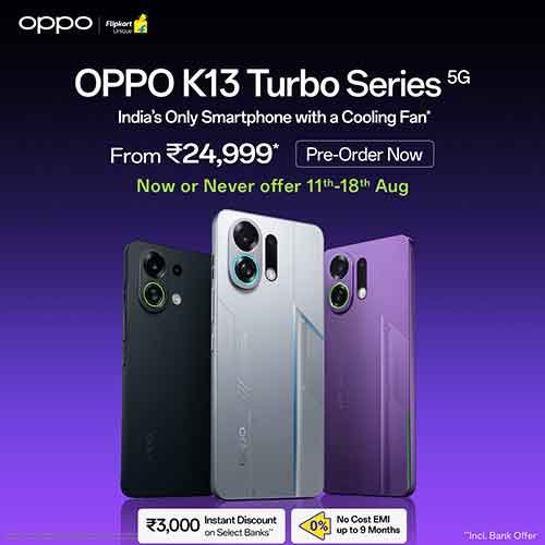 OPPO unveils K13 Turbo Series 5G, the first smartphones featuring built-in cooling fans