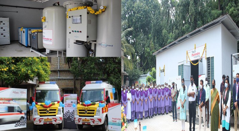 Tech Mahindra Foundation donates ambulances and Oxygen Plant to hospitals in Bengaluru