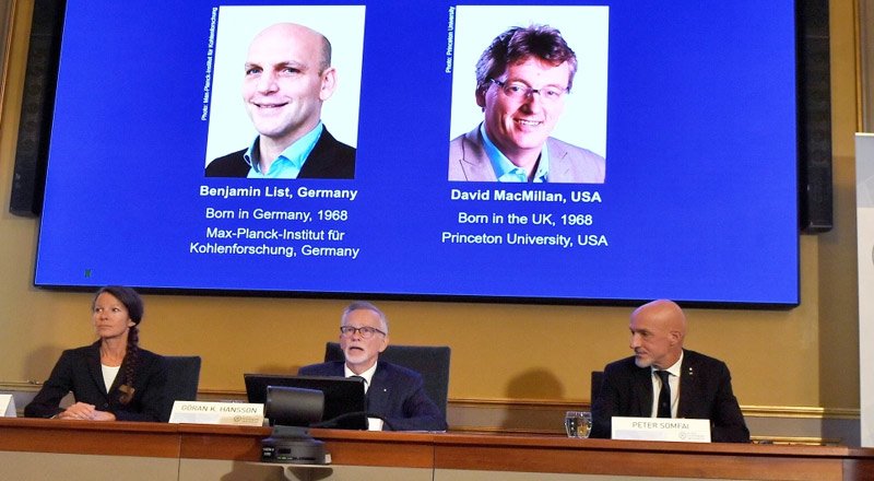 Nobel Prize in Chemistry for 2021 goes to Benjamin List and David WC MacMillan
