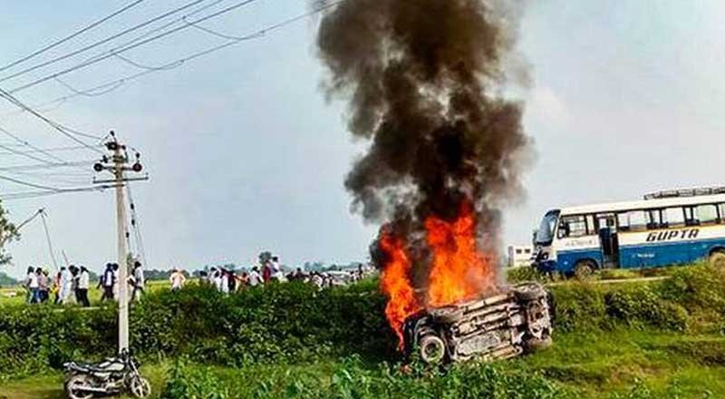 Farmers killed as car in minister’s convoy runs amok in Uttar Pradesh